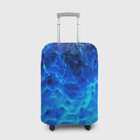 Чехол для чемодана 3D с принтом Frozen fractal в Кировске, 86% полиэфир, 14% спандекс | двустороннее нанесение принта, прорези для ручек и колес | abstract | abstraction | fractal | optical | абстракция | фрактал