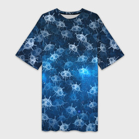 Платье-футболка 3D с принтом Летающие макаронные монстры в Кировске,  |  | галактикаб паттерн | звезды | космос | лапша | лмм | мем | пастафарианство | спагетти | тефтели | фрикадельки
