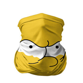 Бандана-труба 3D с принтом Simpsons Lemon Face в Кировске, 100% полиэстер, ткань с особыми свойствами — Activecool | плотность 150‒180 г/м2; хорошо тянется, но сохраняет форму | лимонное | лицо | симпсоны