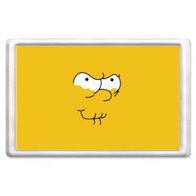 Магнит 45*70 с принтом Simpsons Lemon Face в Кировске, Пластик | Размер: 78*52 мм; Размер печати: 70*45 | лимонное | лицо | симпсоны
