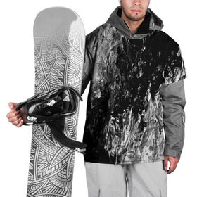 Накидка на куртку 3D с принтом GRAY&BLACK в Кировске, 100% полиэстер |  | abstraction | color | spray | tie dye | абстракция | акварель | живопись | искусство | краски | текстуры | цветные краски | яркие цвета
