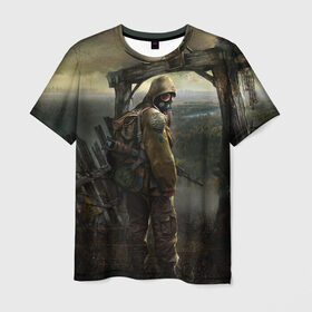 Мужская футболка 3D с принтом Stalker в Кировске, 100% полиэфир | прямой крой, круглый вырез горловины, длина до линии бедер | stalker | сталкер