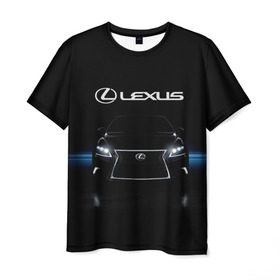 Мужская футболка 3D с принтом Lexus в Кировске, 100% полиэфир | прямой крой, круглый вырез горловины, длина до линии бедер | Тематика изображения на принте: auto | lexus | sport | toyota | автомобиль | внедорожник | машина | спорт