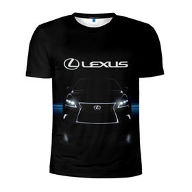 Мужская футболка 3D спортивная с принтом Lexus в Кировске, 100% полиэстер с улучшенными характеристиками | приталенный силуэт, круглая горловина, широкие плечи, сужается к линии бедра | auto | lexus | sport | toyota | автомобиль | внедорожник | машина | спорт