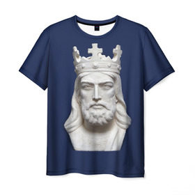 Мужская футболка 3D с принтом Король Артур в Кировске, 100% полиэфир | прямой крой, круглый вырез горловины, длина до линии бедер | king | англия | артур | британия | великобритания | король | корона | лондон