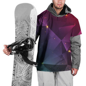 Накидка на куртку 3D с принтом Colorful triangles в Кировске, 100% полиэстер |  | polygonal | абстракция | текстура