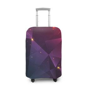 Чехол для чемодана 3D с принтом Colorful triangles в Кировске, 86% полиэфир, 14% спандекс | двустороннее нанесение принта, прорези для ручек и колес | polygonal | абстракция | текстура