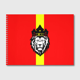 Альбом для рисования с принтом One King в Кировске, 100% бумага
 | матовая бумага, плотность 200 мг. | king | leo | зверь | король | кошка | лев | природа | хищник | царь
