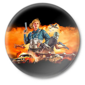 Значок с принтом GTA 5 Online: SMUGGLER’S RUN в Кировске,  металл | круглая форма, металлическая застежка в виде булавки | auto | dead | grand | red | redemption | rockstar | smugglers | theft | гта | контрабандисты | рокстар