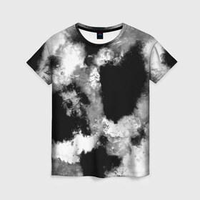 Женская футболка 3D с принтом Black and White color в Кировске, 100% полиэфир ( синтетическое хлопкоподобное полотно) | прямой крой, круглый вырез горловины, длина до линии бедер | 
