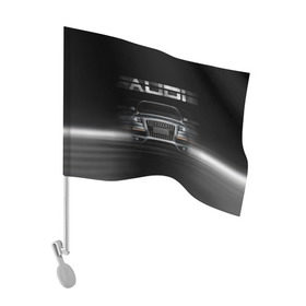 Флаг для автомобиля с принтом Audi Q7 скорость в Кировске, 100% полиэстер | Размер: 30*21 см | audi | авто | автомобиль | ауди | кольца | красивая | кроссовер | крутая | марка | машина | надпись | немецкая иномарка | прикольная | тачка | черная | эмблема