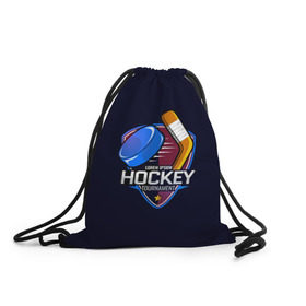 Рюкзак-мешок 3D с принтом Hockey в Кировске, 100% полиэстер | плотность ткани — 200 г/м2, размер — 35 х 45 см; лямки — толстые шнурки, застежка на шнуровке, без карманов и подкладки | bandy | hockey | клюшка | коньки | лед | спорт | хоккей