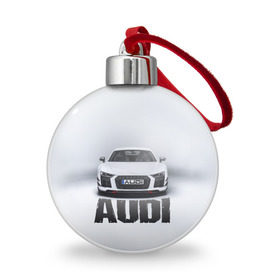 Ёлочный шар с принтом Audi серебро в Кировске, Пластик | Диаметр: 77 мм | ауди | машина