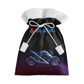 Подарочный 3D мешок с принтом Suzuki в Кировске, 100% полиэстер | Размер: 29*39 см | Тематика изображения на принте: suzuki | байк | мотик | мото | мотоцикл | спортбайк | сузуки