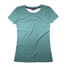 Женская футболка 3D с принтом Print-X в Кировске, 100% полиэфир ( синтетическое хлопкоподобное полотно) | прямой крой, круглый вырез горловины, длина до линии бедер | полоски | рисунок | точки | узор