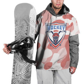 Накидка на куртку 3D с принтом Hockey в Кировске, 100% полиэстер |  | Тематика изображения на принте: камуфляж | каска | красный | спорт | шлем