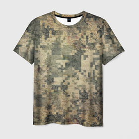 Мужская футболка 3D с принтом Khaki 2 в Кировске, 100% полиэфир | прямой крой, круглый вырез горловины, длина до линии бедер | Тематика изображения на принте: армейская | военная | камуфляж | хаки