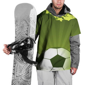 Накидка на куртку 3D с принтом Футбол без границ в Кировске, 100% полиэстер |  | зеленый | игра | мяч | поле