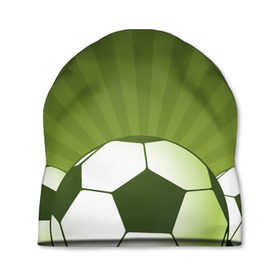 Шапка 3D с принтом Футбол без границ в Кировске, 100% полиэстер | универсальный размер, печать по всей поверхности изделия | зеленый | игра | мяч | поле