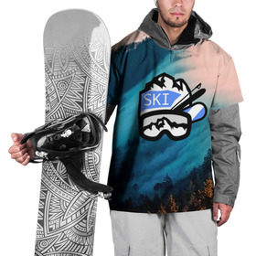 Накидка на куртку 3D с принтом SKI в Кировске, 100% полиэстер |  | ski patrol | sport | возвышение | возвышенность | гора | горка | национальный парк | облака | склон | снег | спорт | холм