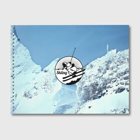 Альбом для рисования с принтом Лыжный спорт в Кировске, 100% бумага
 | матовая бумага, плотность 200 мг. | ski patrol | sport | возвышение | возвышенность | гора | горка | национальный парк | облака | склон | снег | спорт | холм