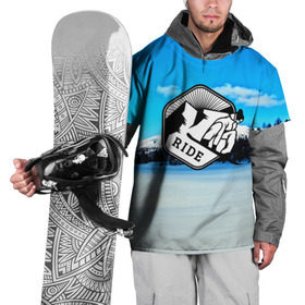 Накидка на куртку 3D с принтом Лыжный спорт в Кировске, 100% полиэстер |  | 