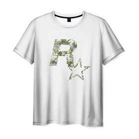 Мужская футболка 3D с принтом Rockstar в Кировске, 100% полиэфир | прямой крой, круглый вырез горловины, длина до линии бедер | auto | dead | grand | gta | red | redemption | theft | гта | рокстар