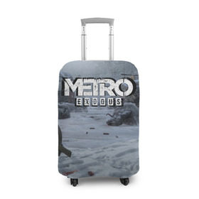 Чехол для чемодана 3D с принтом METRO EXODUS в Кировске, 86% полиэфир, 14% спандекс | двустороннее нанесение принта, прорези для ручек и колес | metro | metro exodus | метро