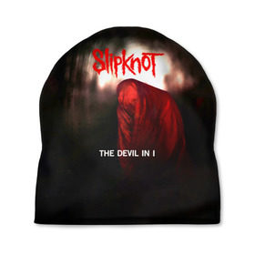 Шапка 3D с принтом Slipknot - The devil in i в Кировске, 100% полиэстер | универсальный размер, печать по всей поверхности изделия | Тематика изображения на принте: slipknot | альтернативный метал | андерс | грув метал | дьявол | колсефни | кори | метал | музыка | ню метал | рок | слипкнот | тейлор