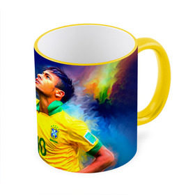 Кружка 3D с принтом Neymar в Кировске, керамика | ёмкость 330 мл | Тематика изображения на принте: neymar | неймар | сборная бразилии
