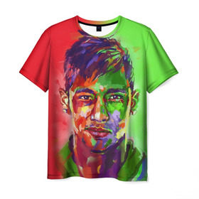 Мужская футболка 3D с принтом Neymar в Кировске, 100% полиэфир | прямой крой, круглый вырез горловины, длина до линии бедер | neymar | неймар | сборная бразилии