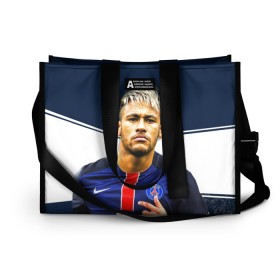 Сумка-шоппер 3D с принтом Neymar в Кировске, 100% полиэстер | застегивается на металлическую кнопку; внутренний карман застегивается на молнию. Стенки укреплены специальным мягким материалом, чтобы защитить содержимое от несильных ударов
 | neymar | psg | неймар | псж | сборная бразилии