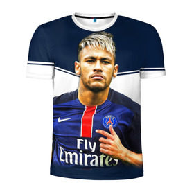 Мужская футболка 3D спортивная с принтом Neymar в Кировске, 100% полиэстер с улучшенными характеристиками | приталенный силуэт, круглая горловина, широкие плечи, сужается к линии бедра | neymar | psg | неймар | псж | сборная бразилии