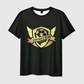 Мужская футболка 3D с принтом Футбол без границ в Кировске, 100% полиэфир | прямой крой, круглый вырез горловины, длина до линии бедер | золото | игра | мяч | символ | футбол