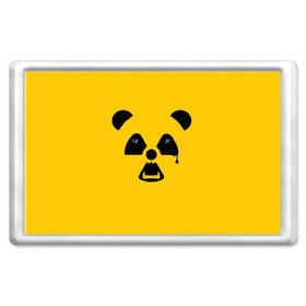 Магнит 45*70 с принтом Радиоактивная природа в Кировске, Пластик | Размер: 78*52 мм; Размер печати: 70*45 | panda | wwf | глаза | панда | радиация | экология