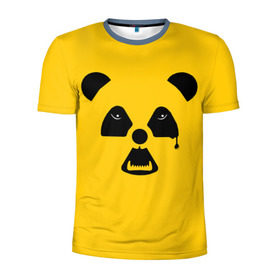 Мужская футболка 3D спортивная с принтом Радиоактивная природа в Кировске, 100% полиэстер с улучшенными характеристиками | приталенный силуэт, круглая горловина, широкие плечи, сужается к линии бедра | panda | wwf | глаза | панда | радиация | экология