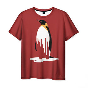 Мужская футболка 3D с принтом Глобальное Потепление 2 в Кировске, 100% полиэфир | прямой крой, круглый вырез горловины, длина до линии бедер | животные | климат | пингвины | экология