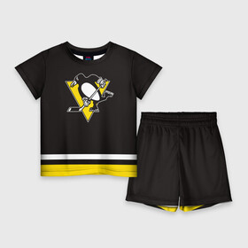 Детский костюм с шортами 3D с принтом Pittsburgh Penguins 2017 в Кировске,  |  | Тематика изображения на принте: nhl | pittsburgh penguins | спорт | хоккей
