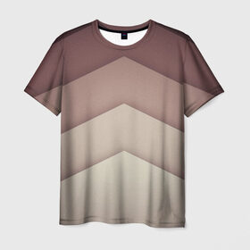 Мужская футболка 3D с принтом Коричневые полосы в Кировске, 100% полиэфир | прямой крой, круглый вырез горловины, длина до линии бедер | абстракция | геометрия | линии | полосы | узоры