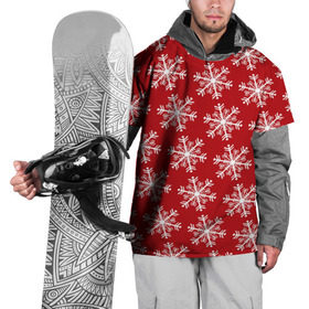 Накидка на куртку 3D с принтом Новогодние Снежинки в Кировске, 100% полиэстер |  | дед | дед морозо | клаус | новый год | подарки | санта | санта клаус | снег | снеговик | снежинки | холод