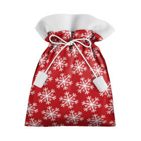 Подарочный 3D мешок с принтом Новогодние Снежинки в Кировске, 100% полиэстер | Размер: 29*39 см | дед | дед морозо | клаус | новый год | подарки | санта | санта клаус | снег | снеговик | снежинки | холод