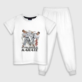 Детская пижама хлопок с принтом карате в Кировске, 100% хлопок |  брюки и футболка прямого кроя, без карманов, на брюках мягкая резинка на поясе и по низу штанин
 | karate | борьба | каратэ