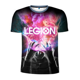 Мужская футболка 3D спортивная с принтом Легион в Кировске, 100% полиэстер с улучшенными характеристиками | приталенный силуэт, круглая горловина, широкие плечи, сужается к линии бедра | legion