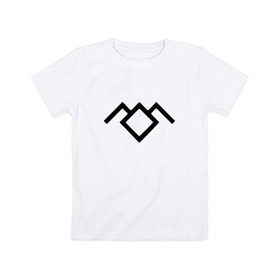Детская футболка хлопок с принтом Твин Пикс лого в Кировске, 100% хлопок | круглый вырез горловины, полуприлегающий силуэт, длина до линии бедер | twin peaks | агент купер | совы не то чем кажутся | черный вигвам