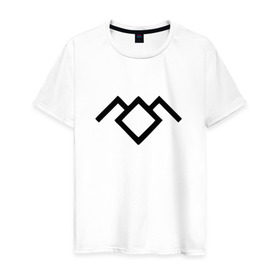 Мужская футболка хлопок с принтом Твин Пикс лого в Кировске, 100% хлопок | прямой крой, круглый вырез горловины, длина до линии бедер, слегка спущенное плечо. | twin peaks | агент купер | совы не то чем кажутся | черный вигвам