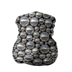 Бандана-труба 3D с принтом Серебряные шары в Кировске, 100% полиэстер, ткань с особыми свойствами — Activecool | плотность 150‒180 г/м2; хорошо тянется, но сохраняет форму | серебро | шар | шарики | шары