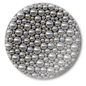 Значок с принтом Серебряные шары в Кировске,  металл | круглая форма, металлическая застежка в виде булавки | серебро | шар | шарики | шары