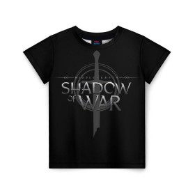Детская футболка 3D с принтом Shadow of War 1 в Кировске, 100% гипоаллергенный полиэфир | прямой крой, круглый вырез горловины, длина до линии бедер, чуть спущенное плечо, ткань немного тянется | lord of the rings