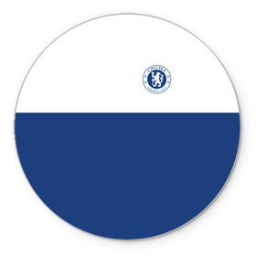 Коврик круглый с принтом Chelsea - Light Blue в Кировске, резина и полиэстер | круглая форма, изображение наносится на всю лицевую часть | челси