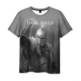Мужская футболка 3D с принтом Dark Souls в Кировске, 100% полиэфир | прямой крой, круглый вырез горловины, длина до линии бедер | dark souls | praise the sun | you died | дарк соулс | темные души